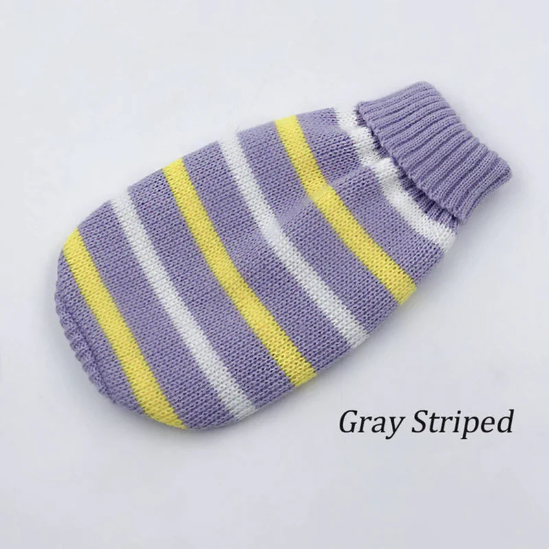 Cozy Knitted Sweater for Small to Medium Dogs - Stylish Winter Coat for Chihuahuas, Bulldogs, and Puppies