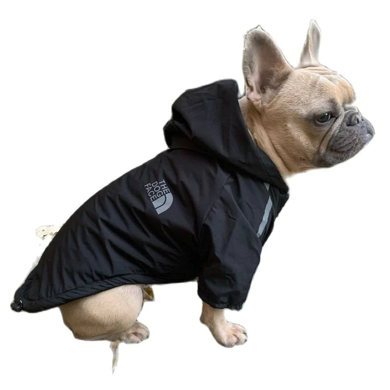 Stylish Waterproof Winter Dog Coat - Warm Cotton Hooded Jacket for Small Dogs and Cats with Reflective Detail