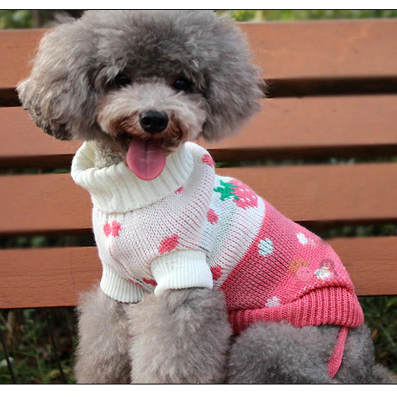Cozy Knitted Sweater for Small to Medium Dogs - Stylish Winter Coat for Chihuahuas, Bulldogs, and Puppies