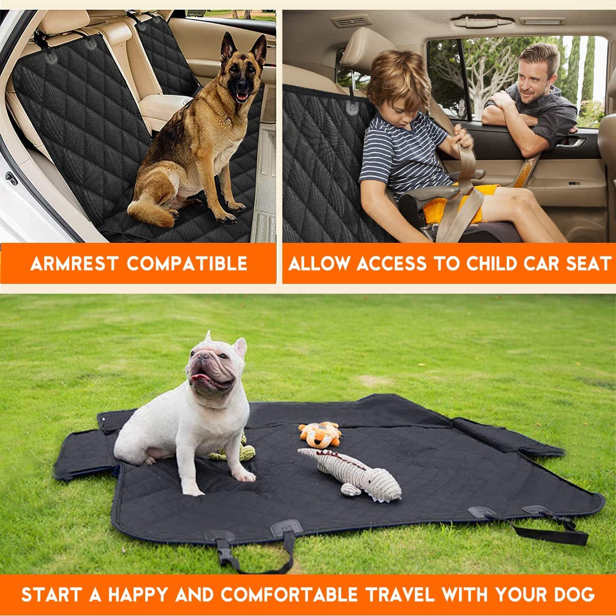 Transform Your Travels with Our Premium Waterproof Dog Car Seat Cover - Non-Slip, Adjustable, and Universal Fit for Ultimate Protection!