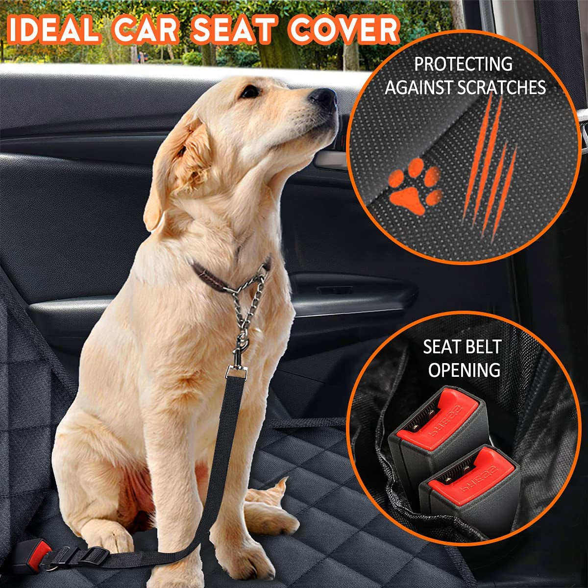 Transform Your Travels with Our Premium Waterproof Dog Car Seat Cover - Non-Slip, Adjustable, and Universal Fit for Ultimate Protection!