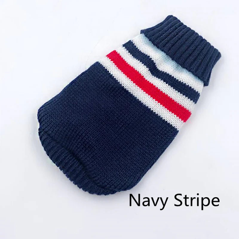 Cozy Knitted Sweater for Small to Medium Dogs - Stylish Winter Coat for Chihuahuas, Bulldogs, and Puppies