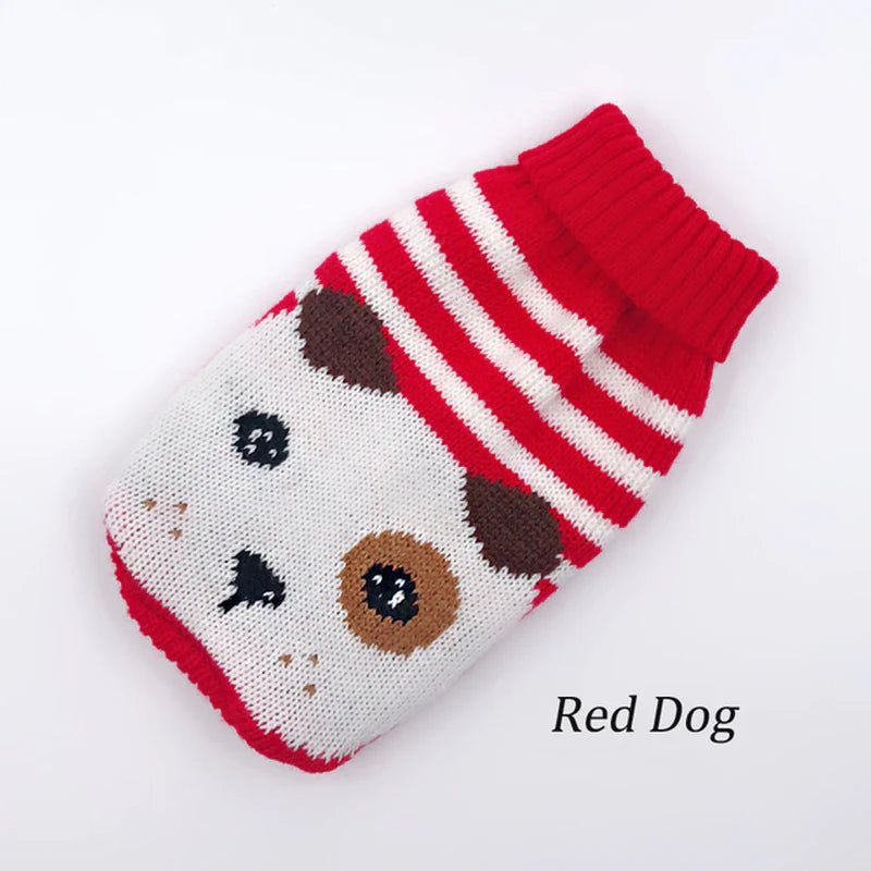 Cozy Knitted Sweater for Small to Medium Dogs - Stylish Winter Coat for Chihuahuas, Bulldogs, and Puppies