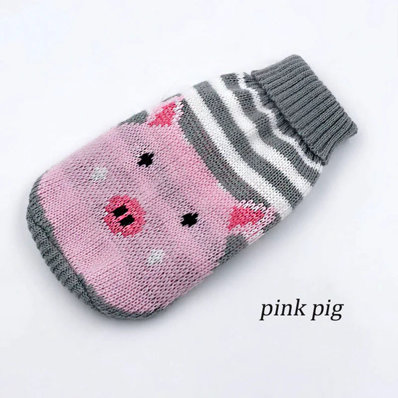 Cozy Knitted Sweater for Small to Medium Dogs - Stylish Winter Coat for Chihuahuas, Bulldogs, and Puppies
