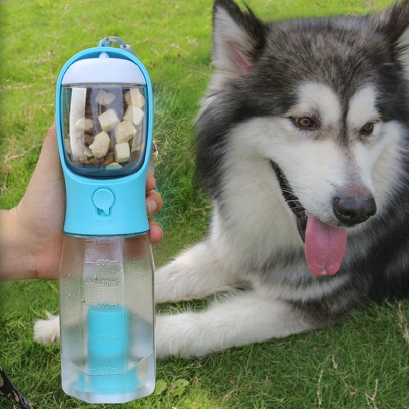 Ultimate 3-in-1 Portable Dog and Cat Water Bottle with Food Feeder and Poop Dispenser - Leak-Proof, Stylish, and Convenient for On-the-Go Pet Adventures!