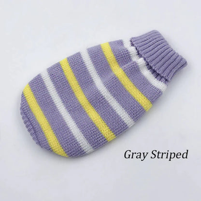 Cozy Knitted Sweater for Small to Medium Dogs - Stylish Winter Coat for Chihuahuas, Bulldogs, and Puppies
