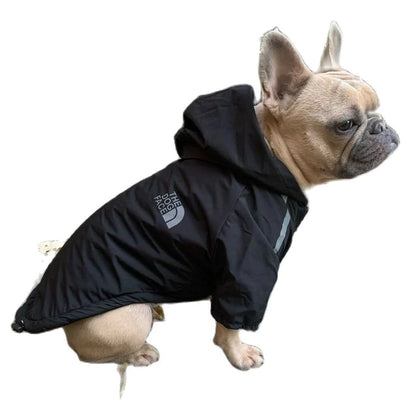 Stylish Waterproof Winter Dog Coat - Warm Cotton Hooded Jacket for Small Dogs and Cats with Reflective Detail