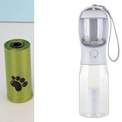 Ultimate 3-in-1 Portable Dog and Cat Water Bottle with Food Feeder and Poop Dispenser - Leak-Proof, Stylish, and Convenient for On-the-Go Pet Adventures!