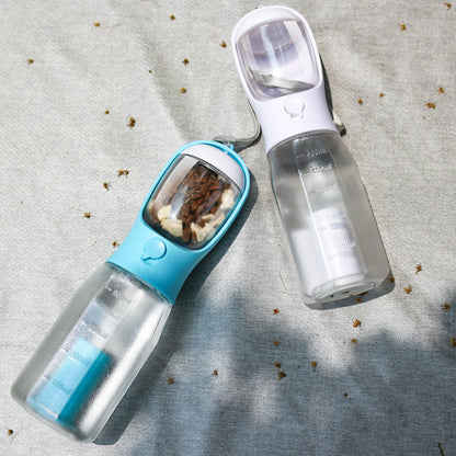 Ultimate 3-in-1 Portable Dog and Cat Water Bottle with Food Feeder and Poop Dispenser - Leak-Proof, Stylish, and Convenient for On-the-Go Pet Adventures!